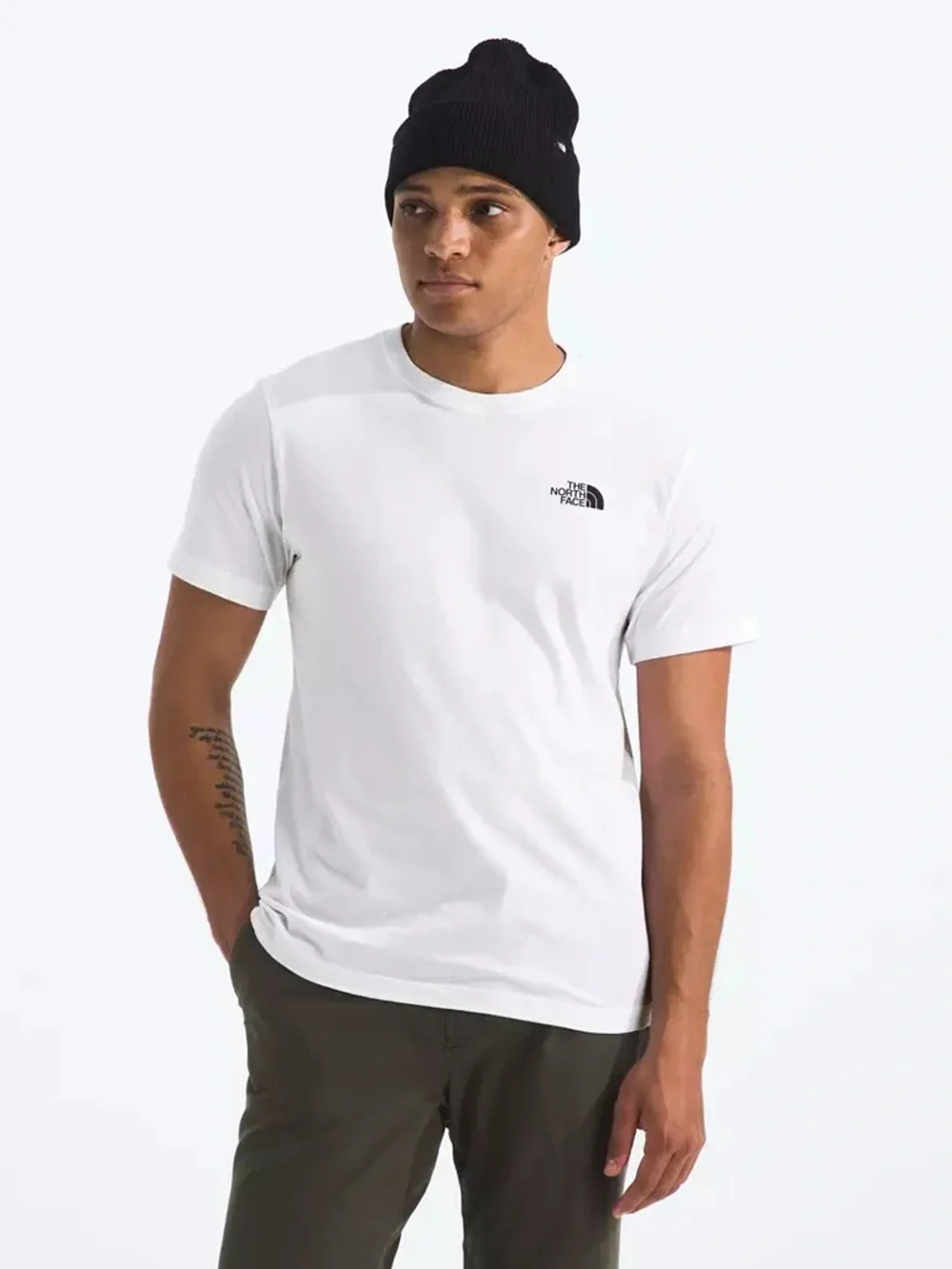 The North Face Men’s White Evo Throwback Short Sleeve Logo Tee